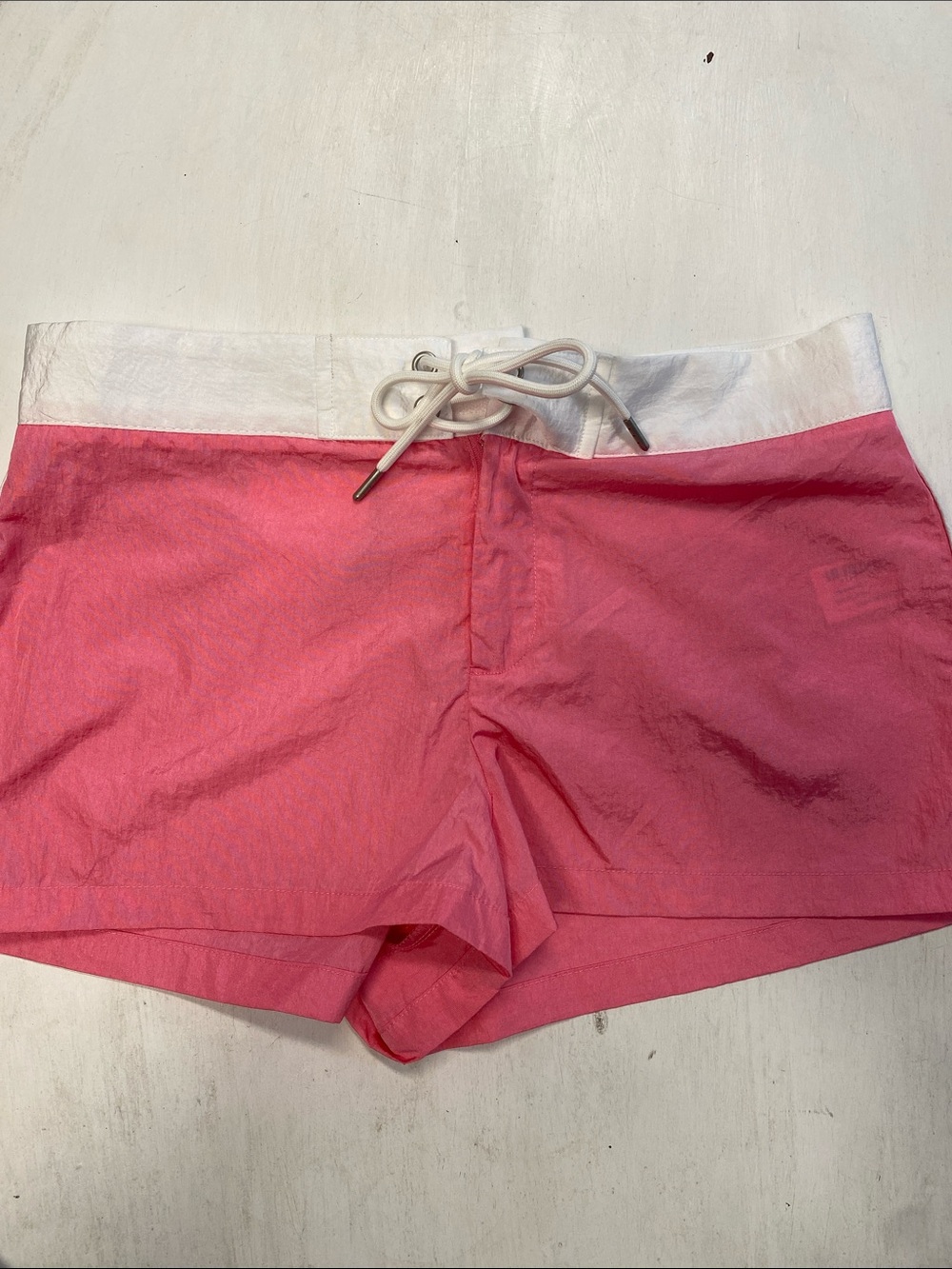 Zara Pink Swim Shorts with White Waistband